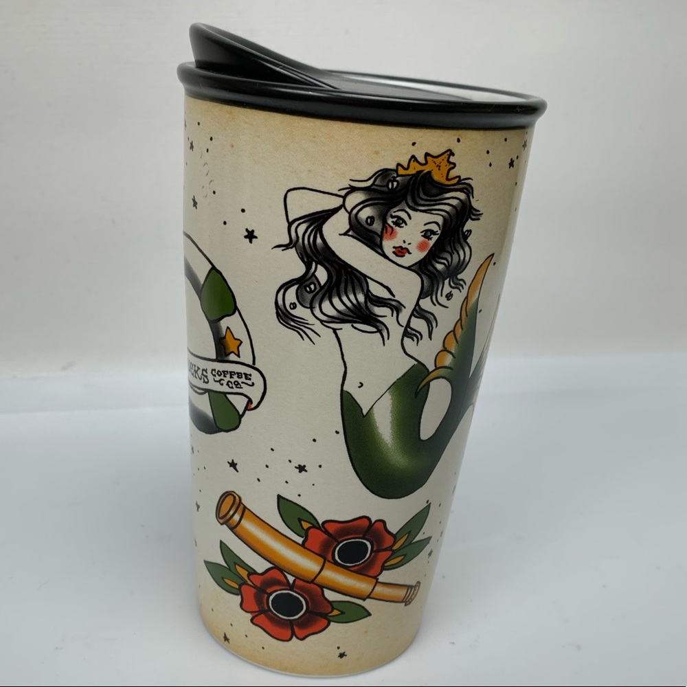 Mermaid Siren Sailor Tattoo Ceramic 12 Oz